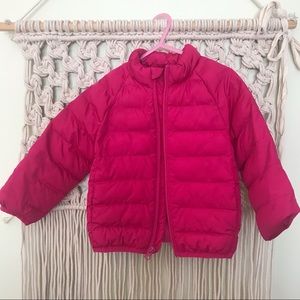 Fuchsia Hot Pink Toddler Girl Puffer Light Jacket Size 2T